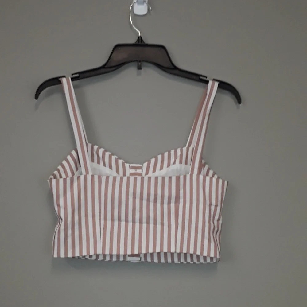 Bishop + Young striped button down crop top - Picture 8 of 8